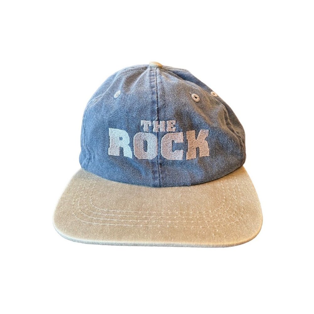 Vintage 90’s The Rock Blockbuster Video Promotional Movie Strapback Hat HTF 1994